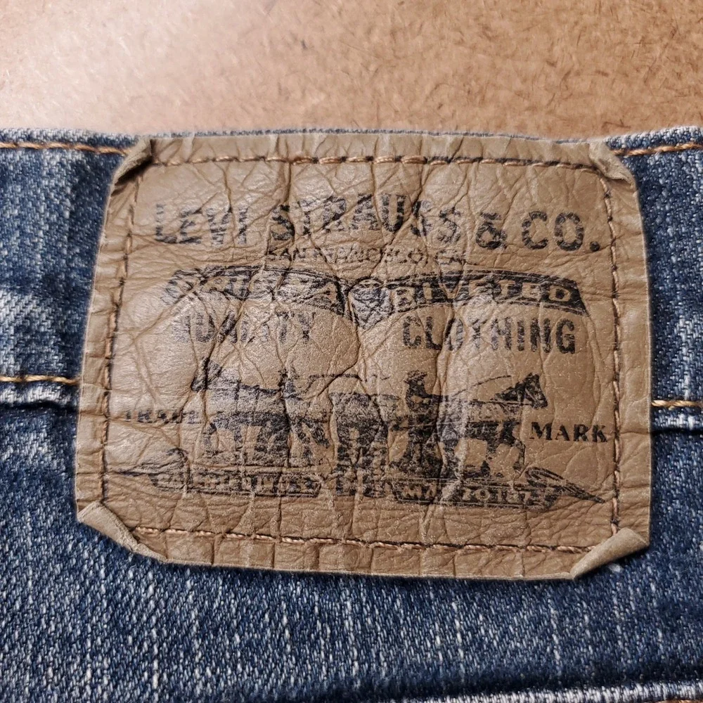 Levis 511 Skinny Denim Cutoff Shorts Men 33 Dark Blue Indie Grunge Skate Jorts